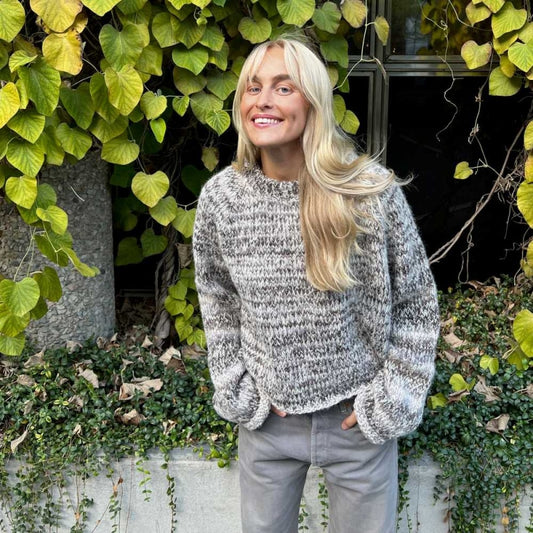 Strikk The Look: Øyunn raglan-genser natur/brun