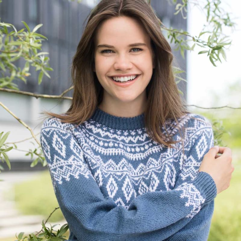 Strikk The Look: Polar-genser denim