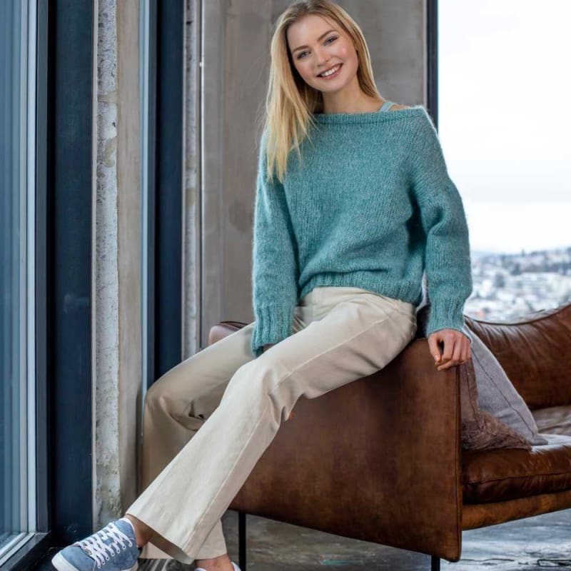 Strikk The Look: Puls-genser blågrønn