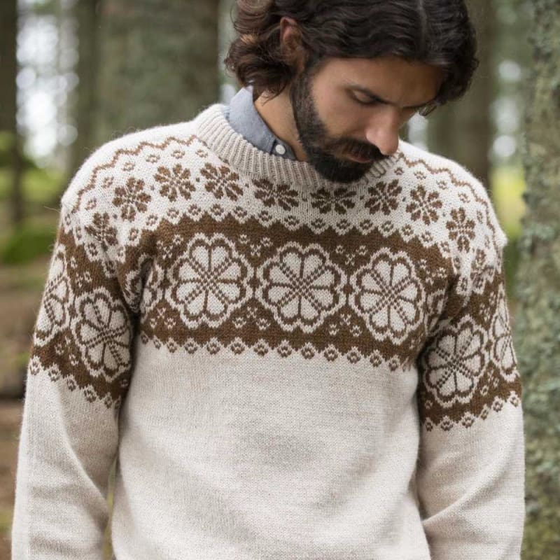 Strikk The Look: Q-Symre-genser herre beige