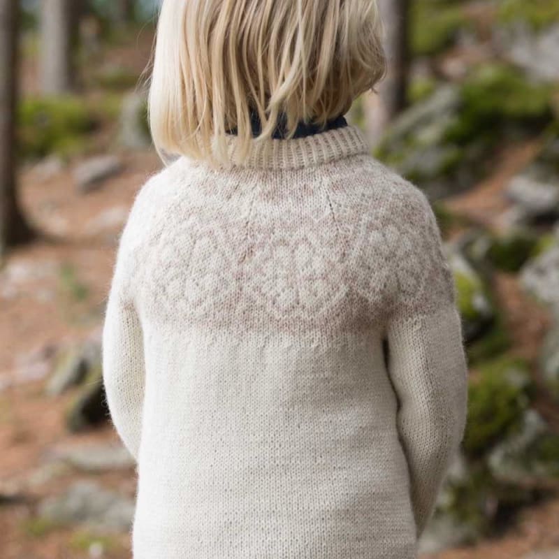 Strikk The Look: Q-symre-genser kids natur