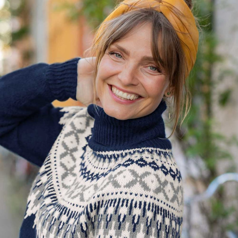 Strikk The Look: Rallar-genser marine pure merino