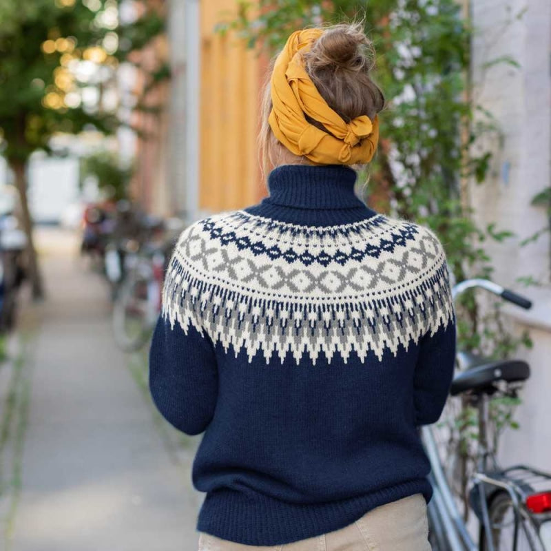 Strikk The Look: Rallar-genser marine pure merino