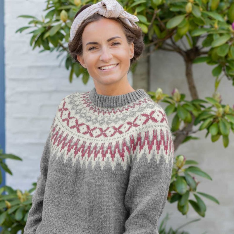 Strikk The Look: Rallar-genser grå pure merino