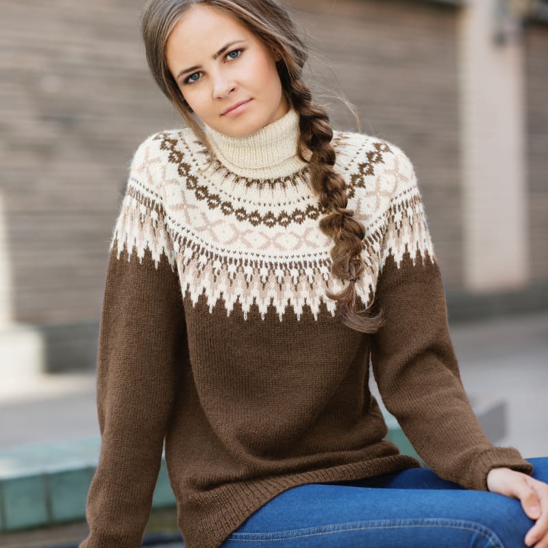 Strikk The Look: Rallar-genser brun