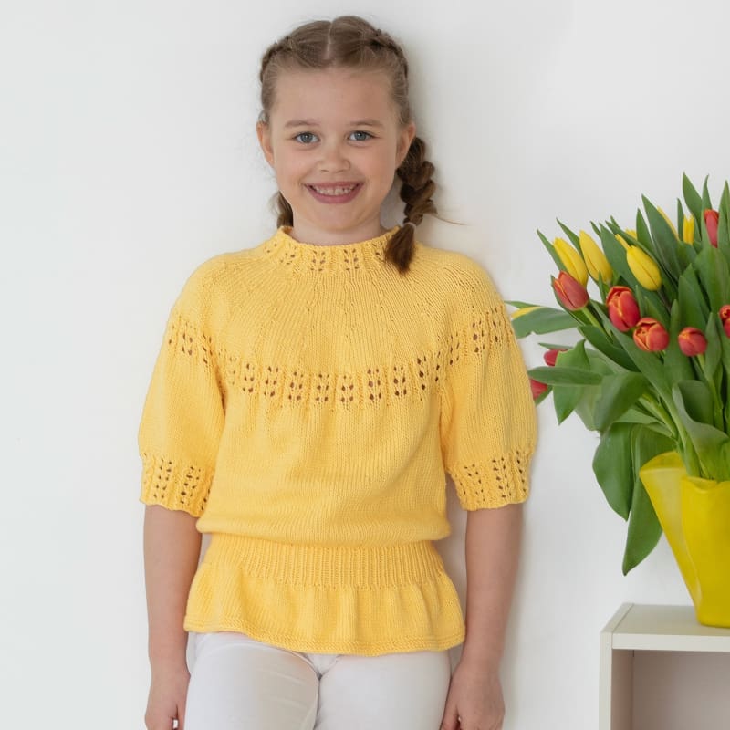 Strikk The look: Regita bluse gul Tmp