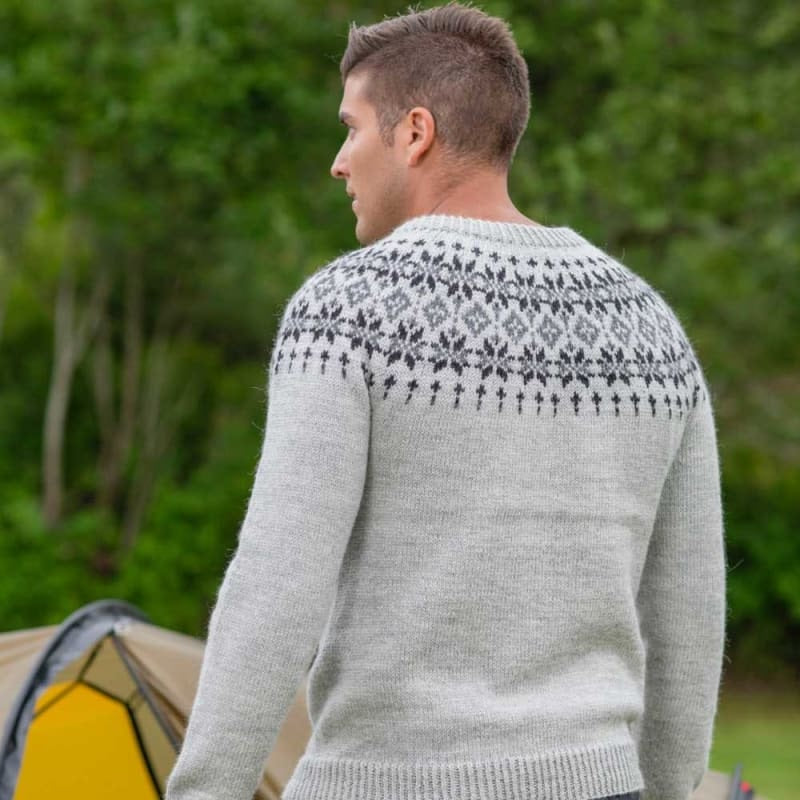 Strikk The Look: Rein-genser pure merino grå