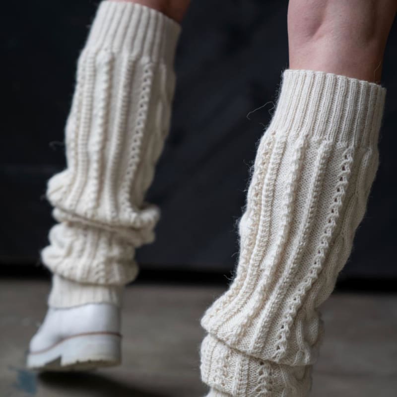 Strikk The Look: Renée-leggvarmere lang natur