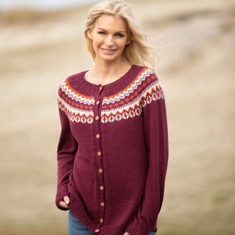Strikk The Look: Rikke-jakke burgunder