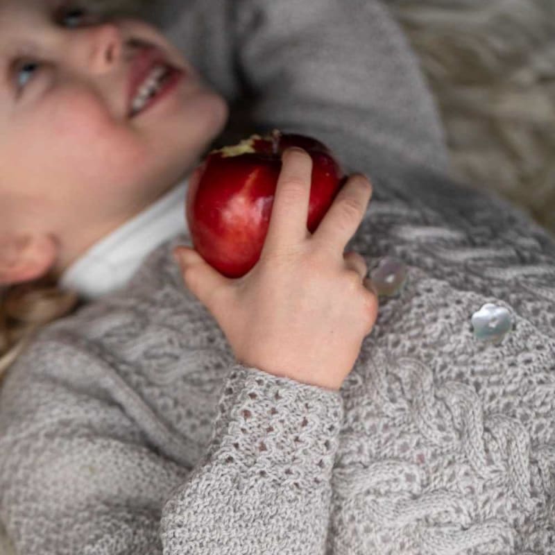 Strikk The Look: Rilja cardigan barn kitt