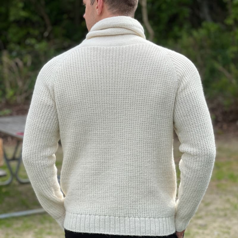 Strikk The Look: Rocko genser natur høy hals