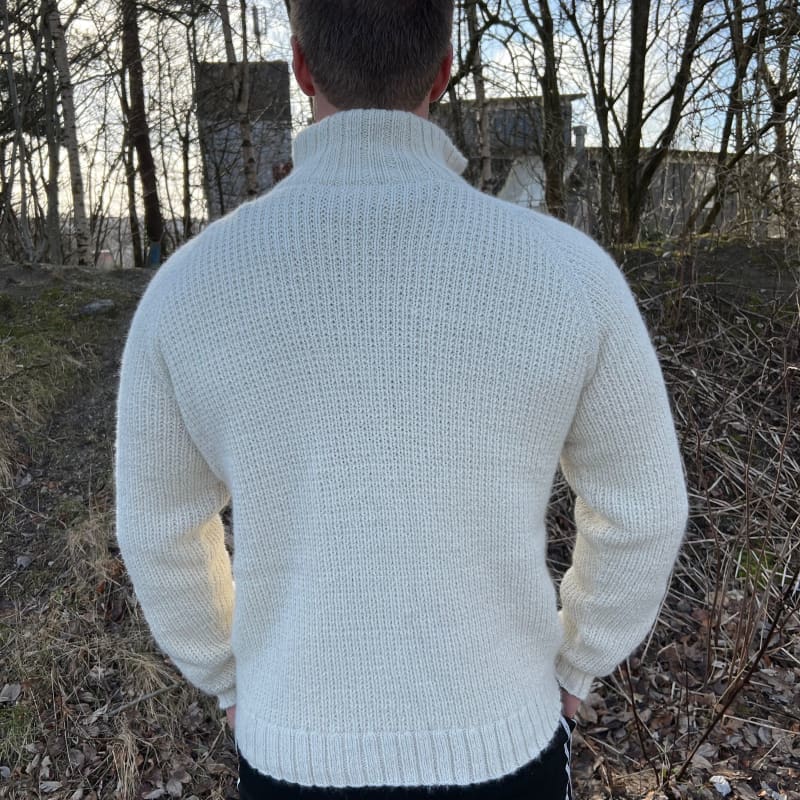 Strikk The Look: Rocko-genser natur/marine