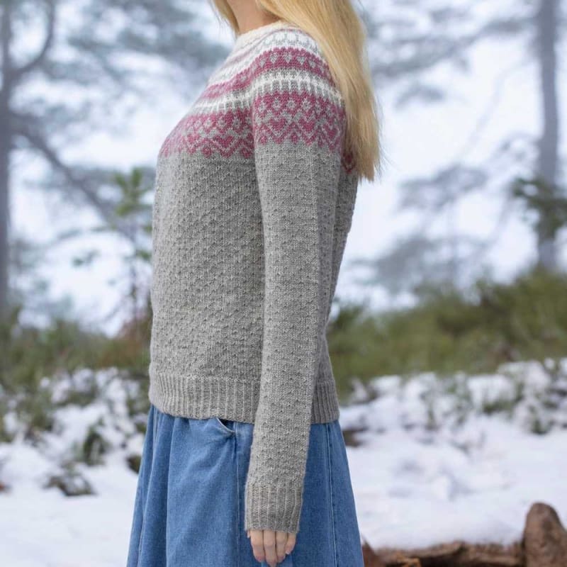 Strikk The Look: Ronje-genser grå