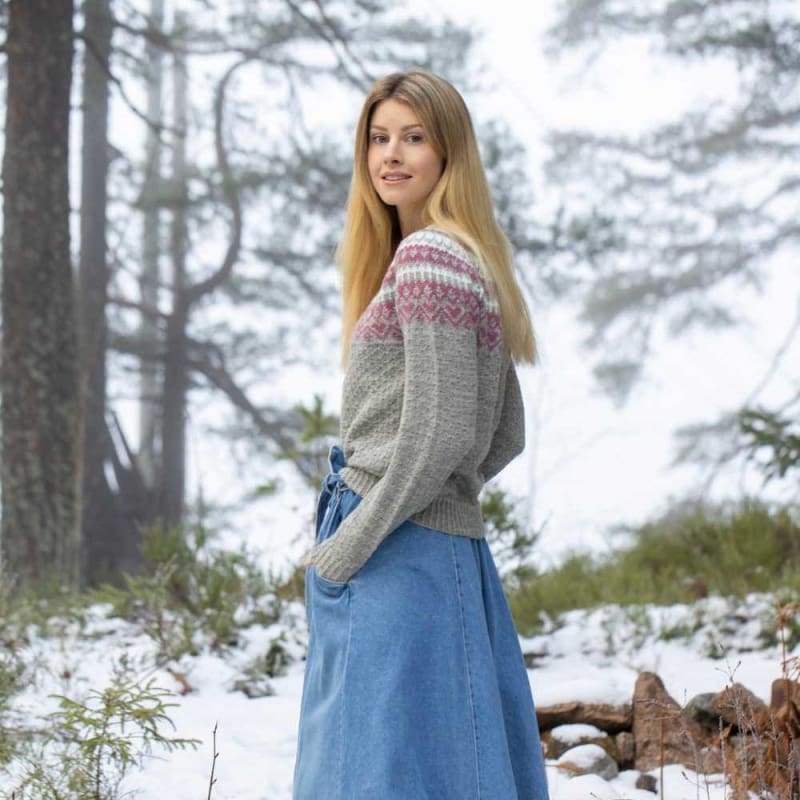 Strikk The Look: Ronje-genser grå
