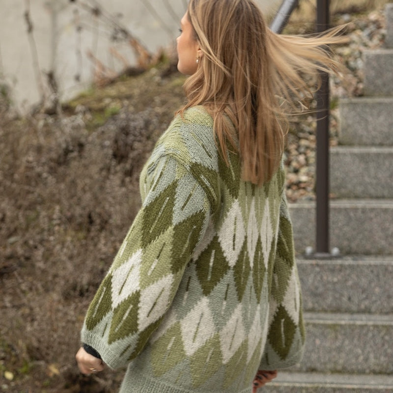 Strikk The Look: Ruter-genser