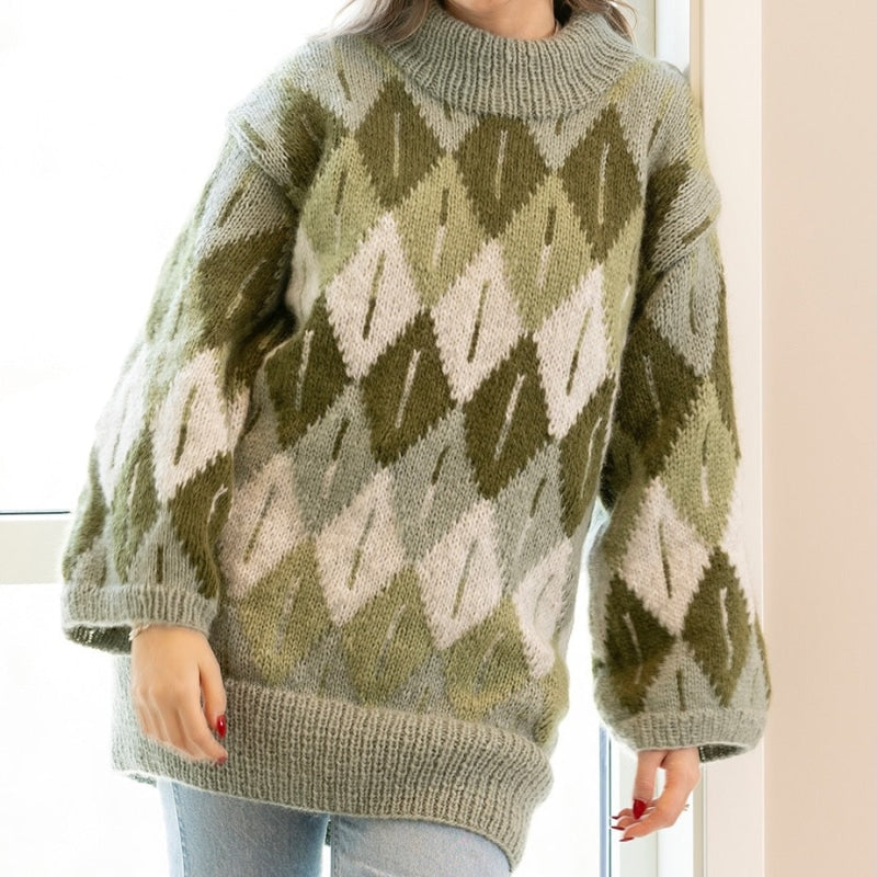 Strikk The Look: Ruter-genser