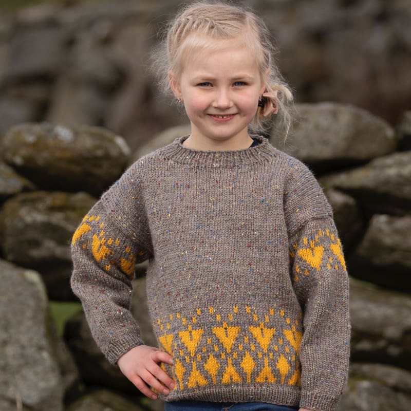 Strikk the Look:  Safran-genser barn