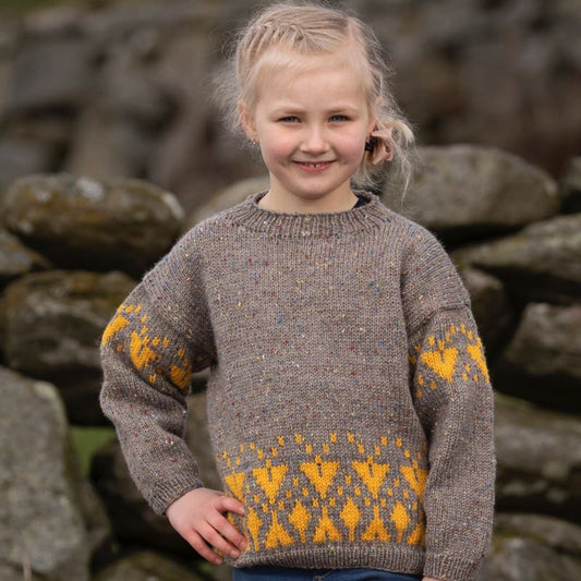 Strikk the Look:  Safran-genser barn