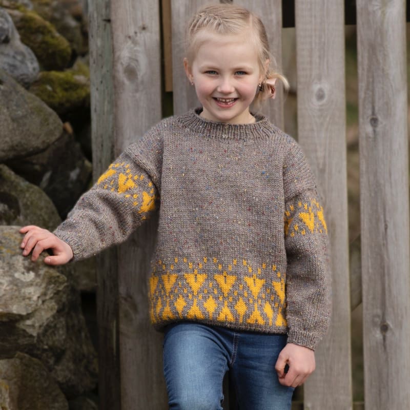 Strikk the Look:  Safran-genser barn