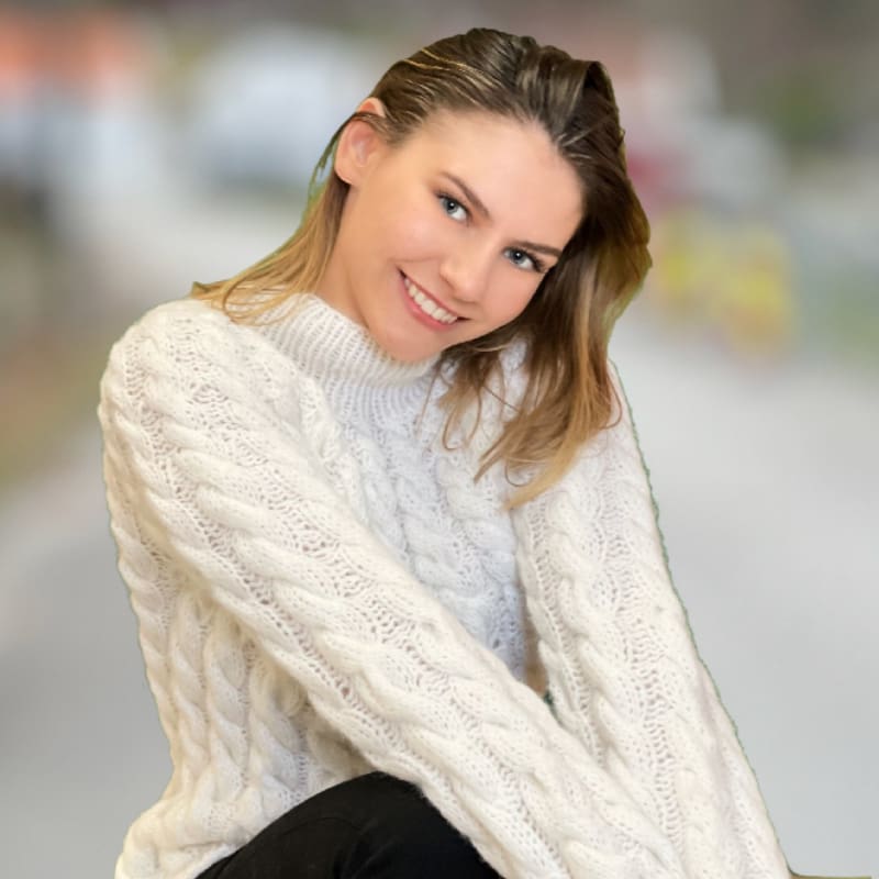 Strikk The Look: Saga-genser hvit