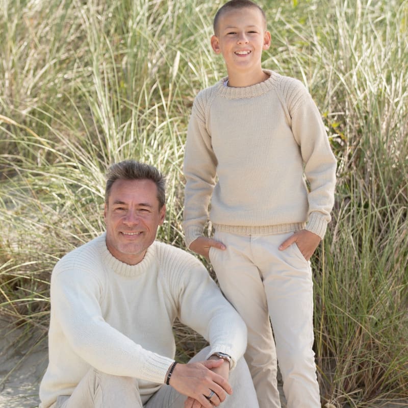 Strikk The Look: Sande-genser naturhvit