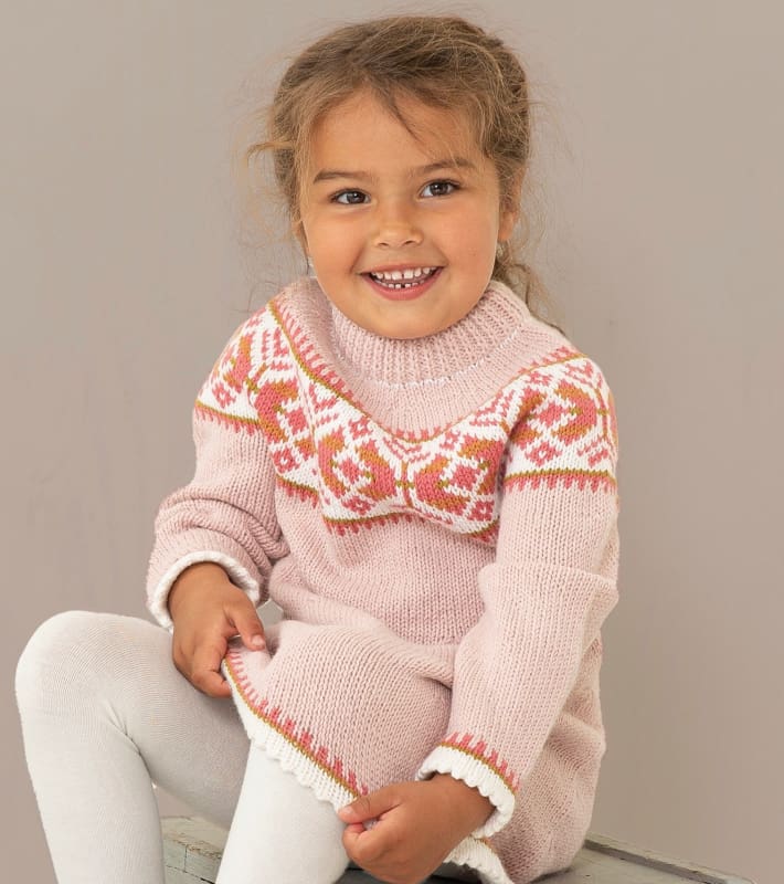 Strikk The Look: Sandnes-tunika pudderrosa