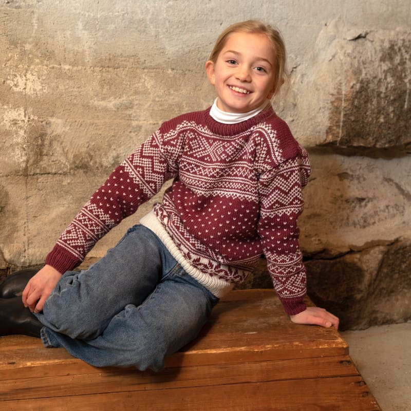 Strikk The Look: Setesdal-genser burgunder