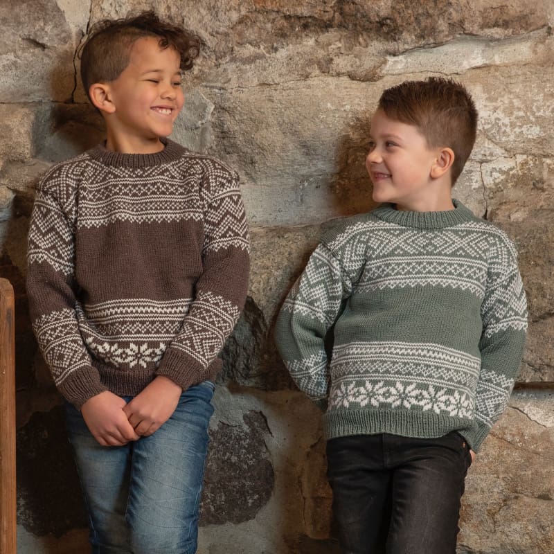 Strikk The Look: Setesdal-genser grågrønn