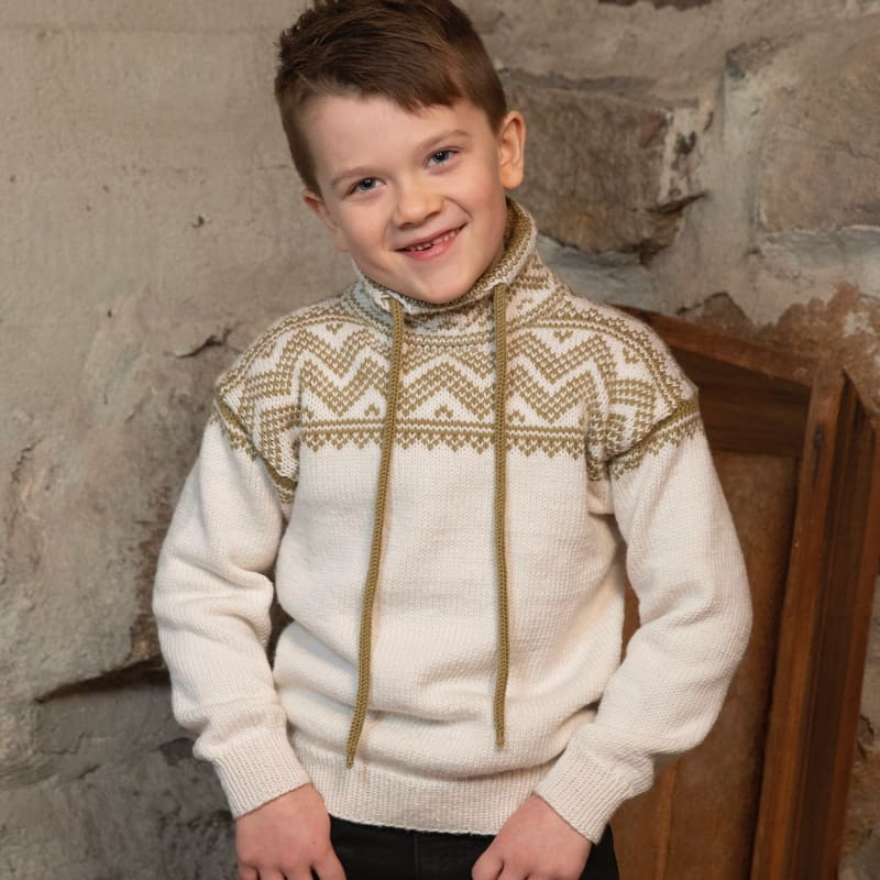 Strikk The Look: Setesdal-genser Inti hvit