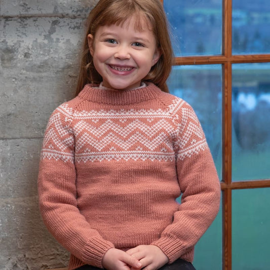 Strikk The Look: Setesdal-genser Tayo korall