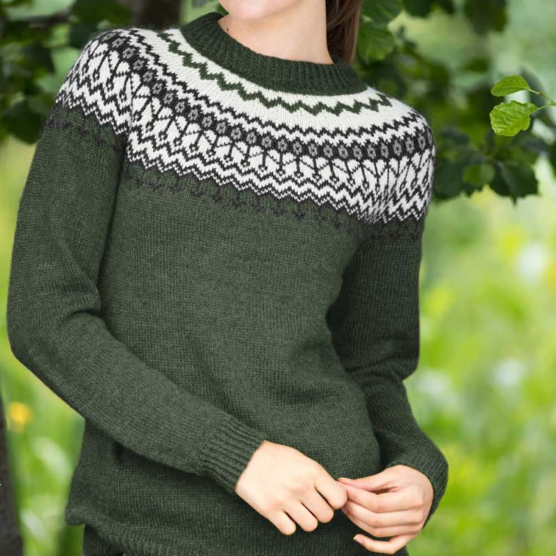 Strikk The Look: Silje-genser armygrønn