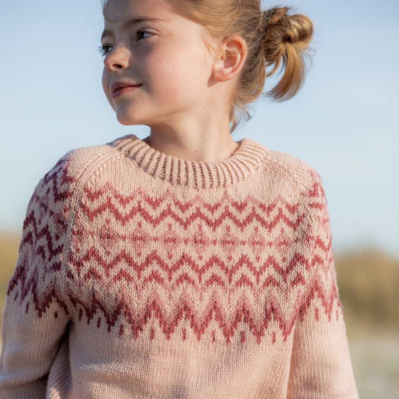 Strikk The Look: Simre-genser barn pudder