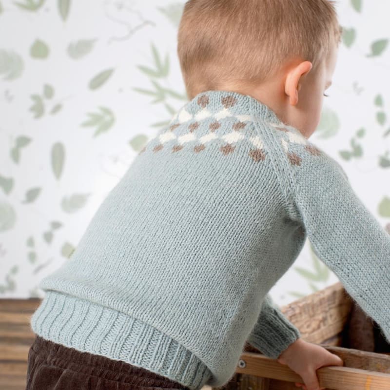 Strikk The Look: Skjønnas-jakke lys blå barn