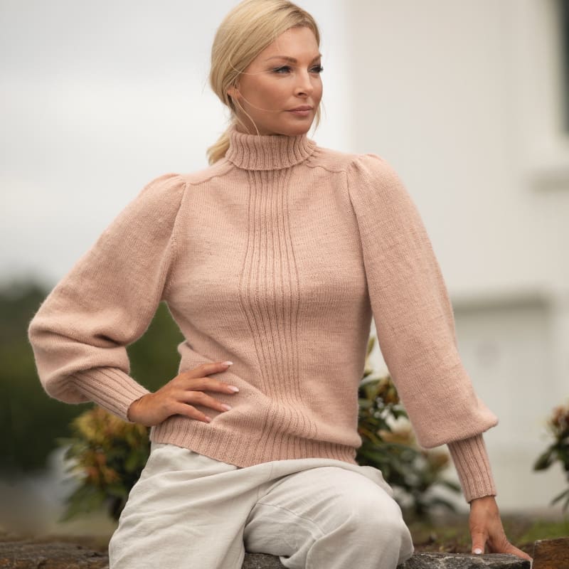 Strikk The Look: Snupp-genser pudderrosa