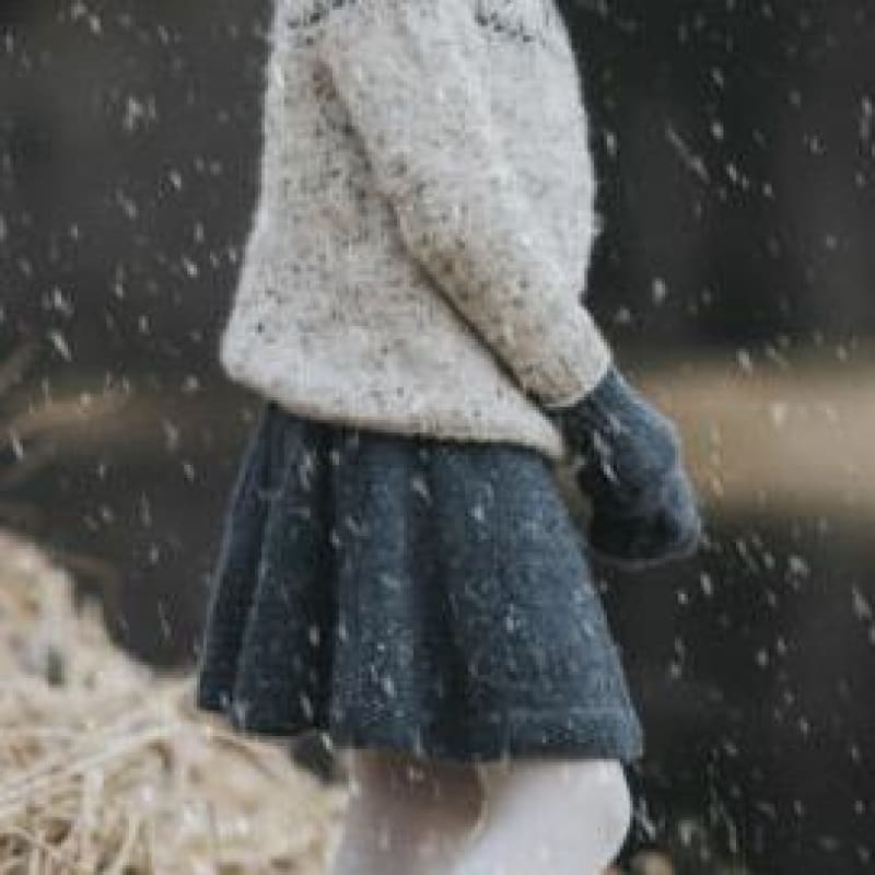 Strikk The Look: Snurreskjørt barn blå