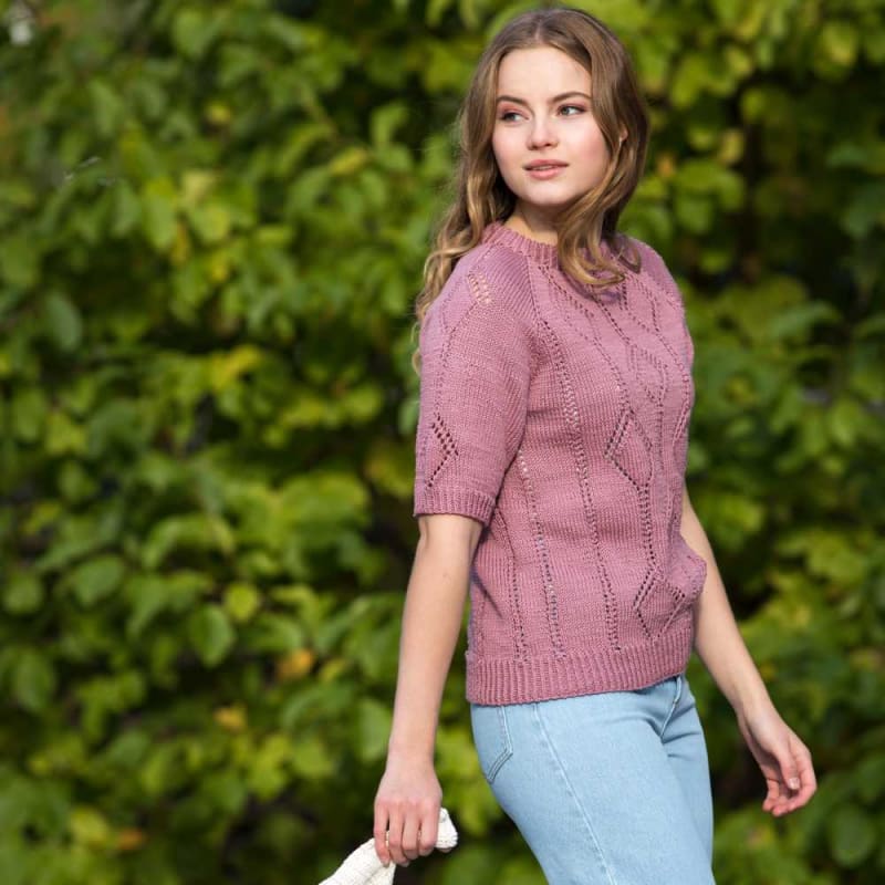 Strikk The Look: Solrun-genser dus rosa