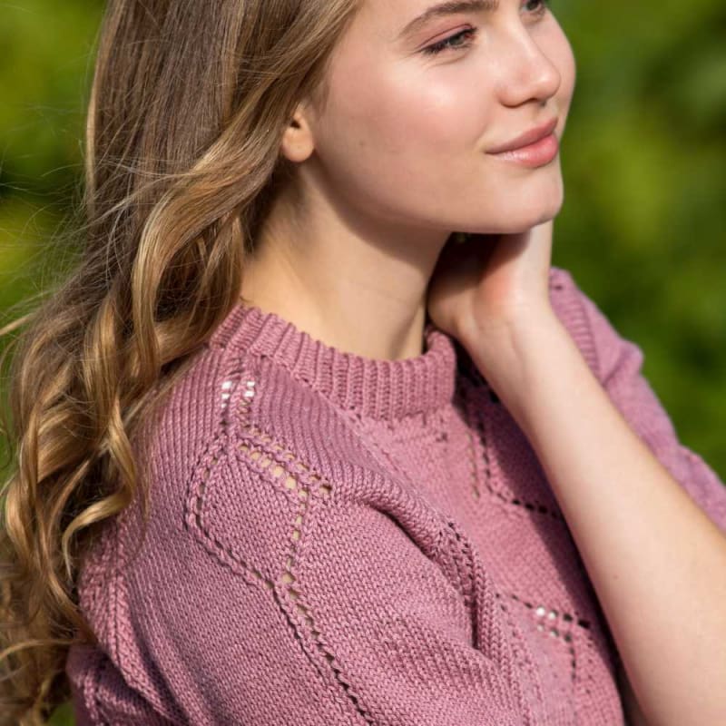 Strikk The Look: Solrun-genser dus rosa