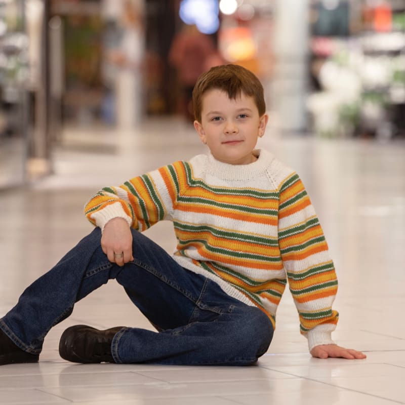 Strikk The Look: Sori-genser hvit/grønn