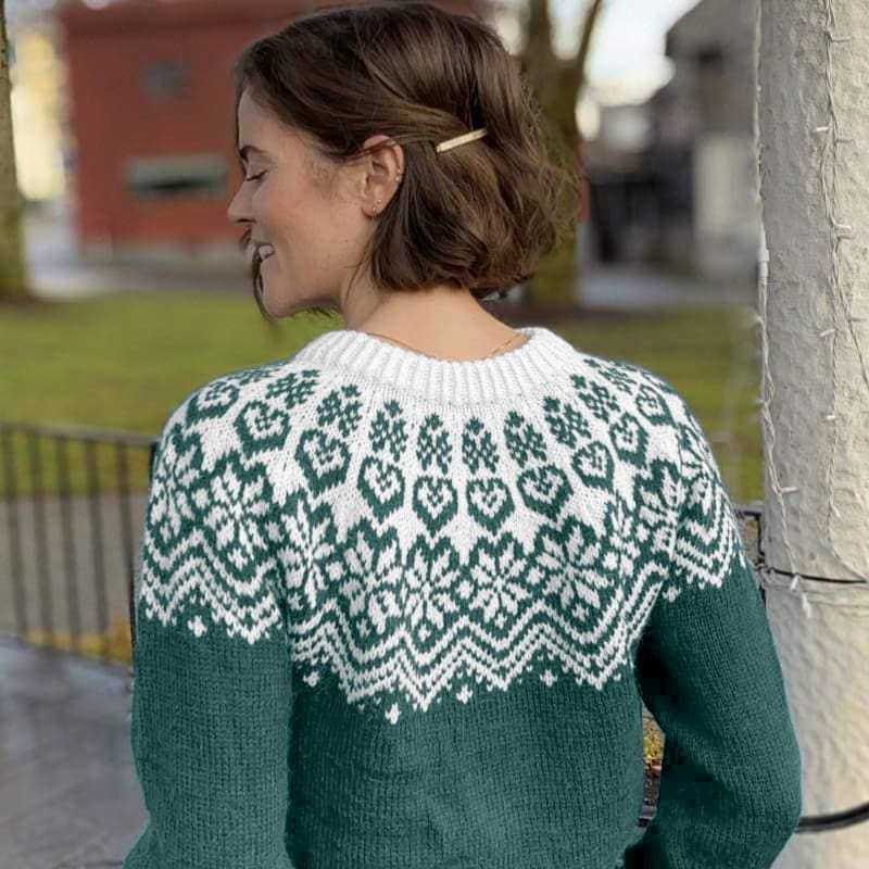 Strikk The Look: Stella-genser blågrønn