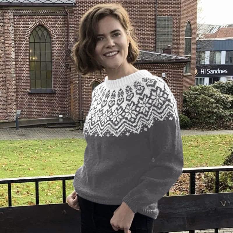 Strikk The Look: Stella-genser grå