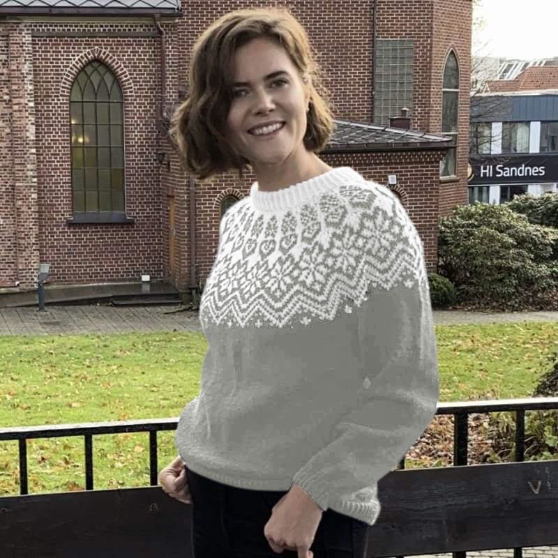 Strikk The Look: Stella-genser lys grå