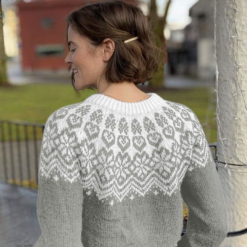 Strikk The Look: Stella-genser lys grå