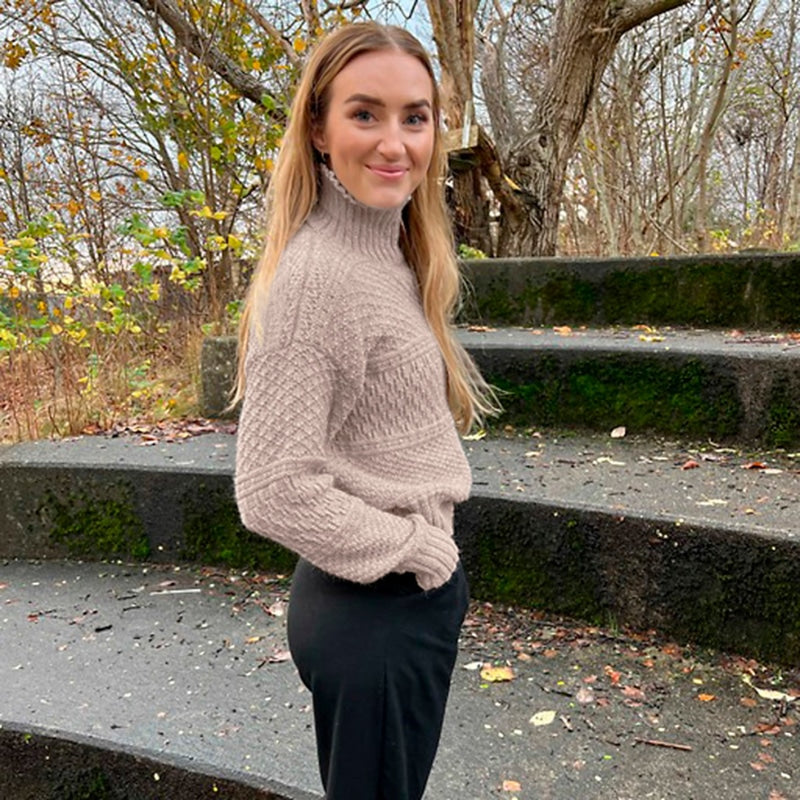 Strikk The Look: Stine-genser cafe latte