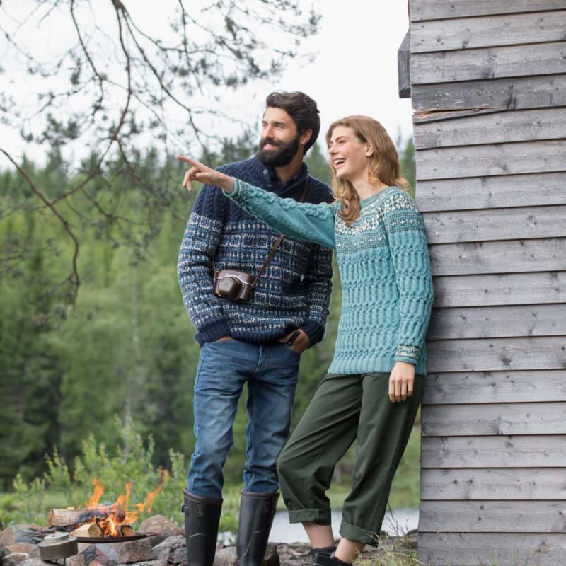 Strikk The Look: Stjernesildre-genser sjøgrønn