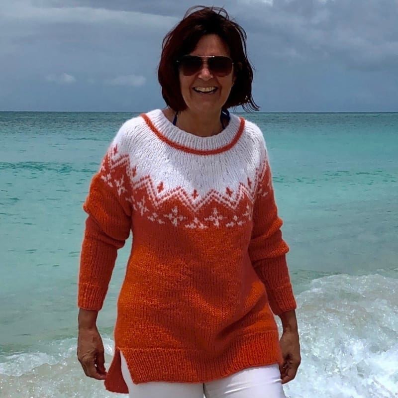 Strikk The Look: Strand-genseren orange