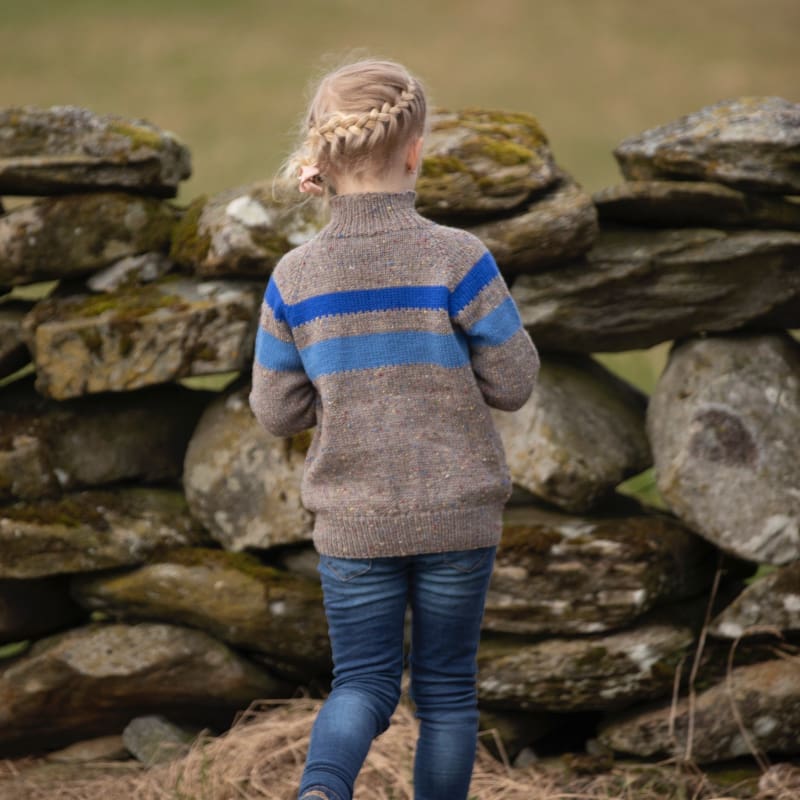 Strikk The Look:  Sukat-genser barn grå