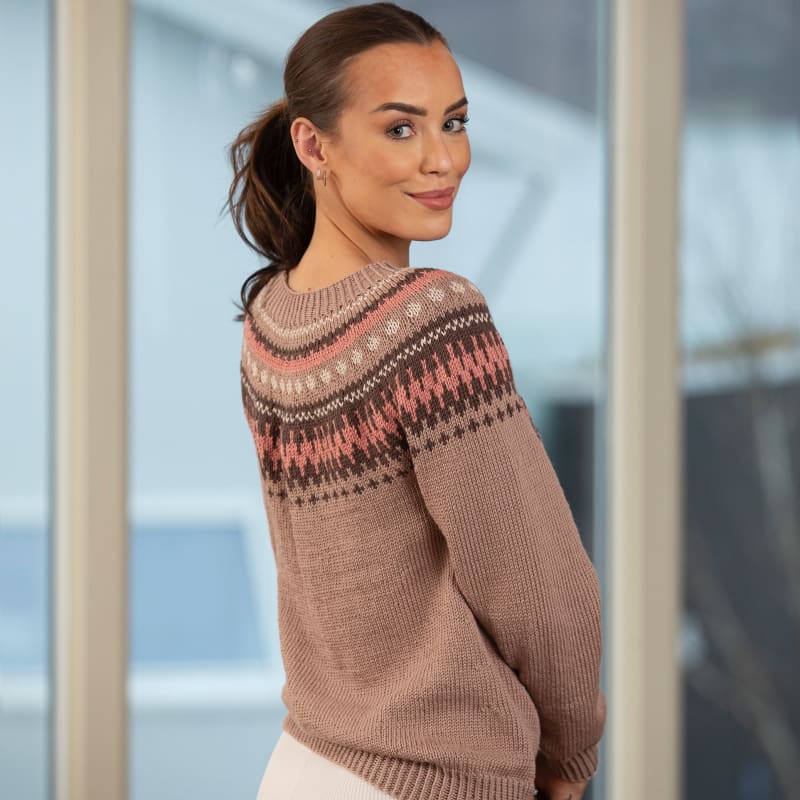 Strikk The Look : Sunset-genser valnøtt