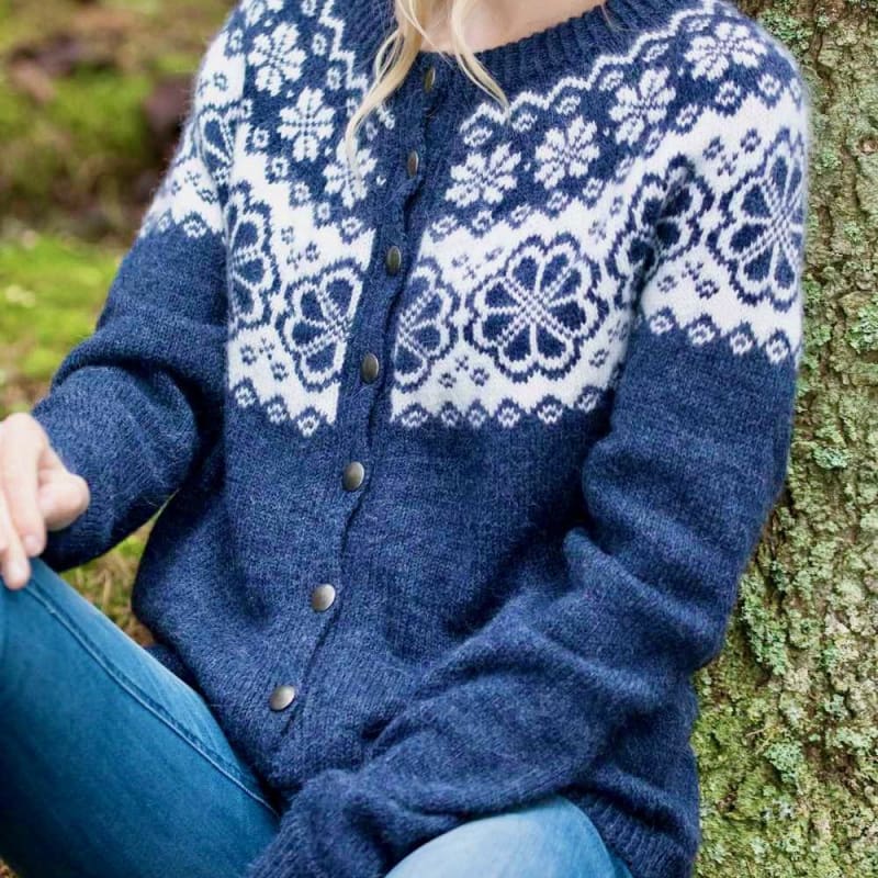 Strikk The Look: Q-symre jakke indigo