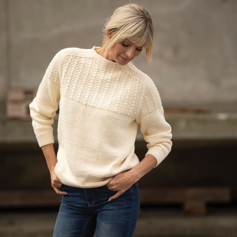 Strikk The Look: Tandori-genser natur