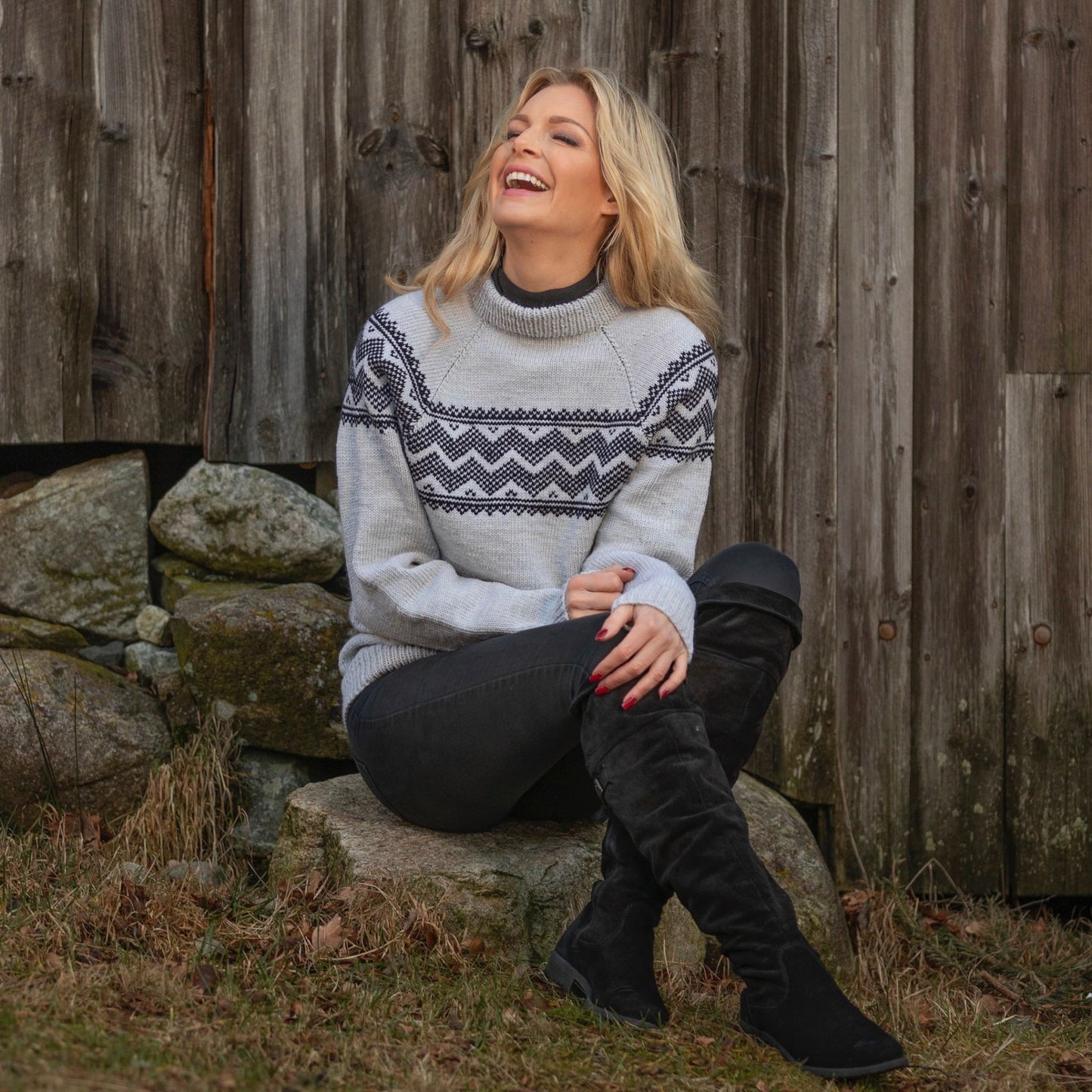 Strikk The Look: Tayo-genser - grå